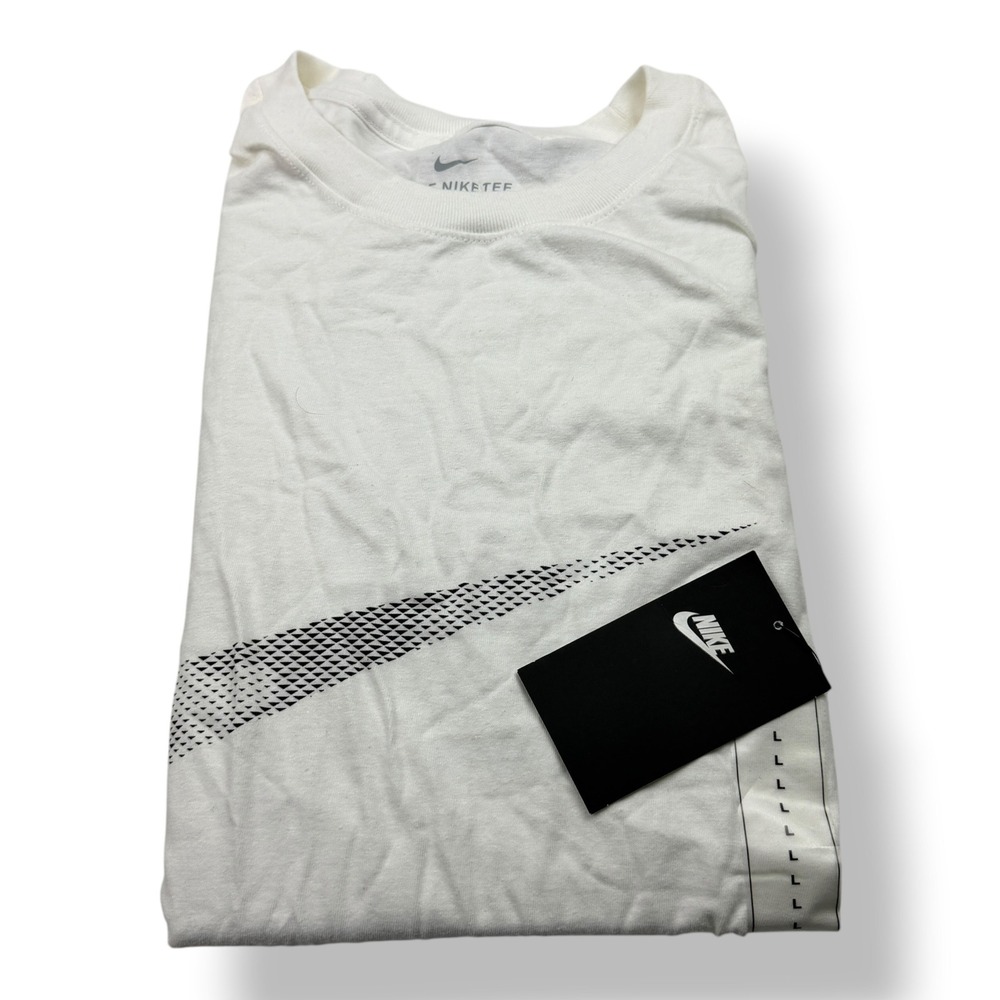 Nike Mens Graphic Swoosh T-Shirt White CD6987-100 Size Large NWT